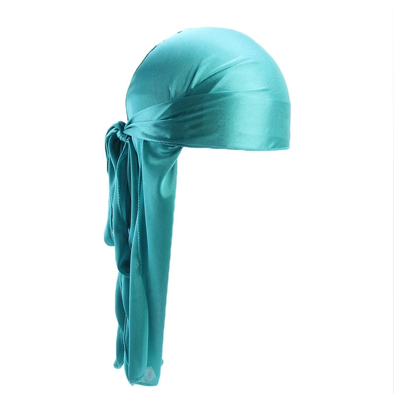 Europe And The United States Popular Imitation Silk Strap Pirate Hat Cape Turtle Hat Covered Hat DURAG TJM-05C
