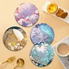 4Pcs Diamond Painting Table Mat with Holder for Dining Table(Seashell Starfish8)