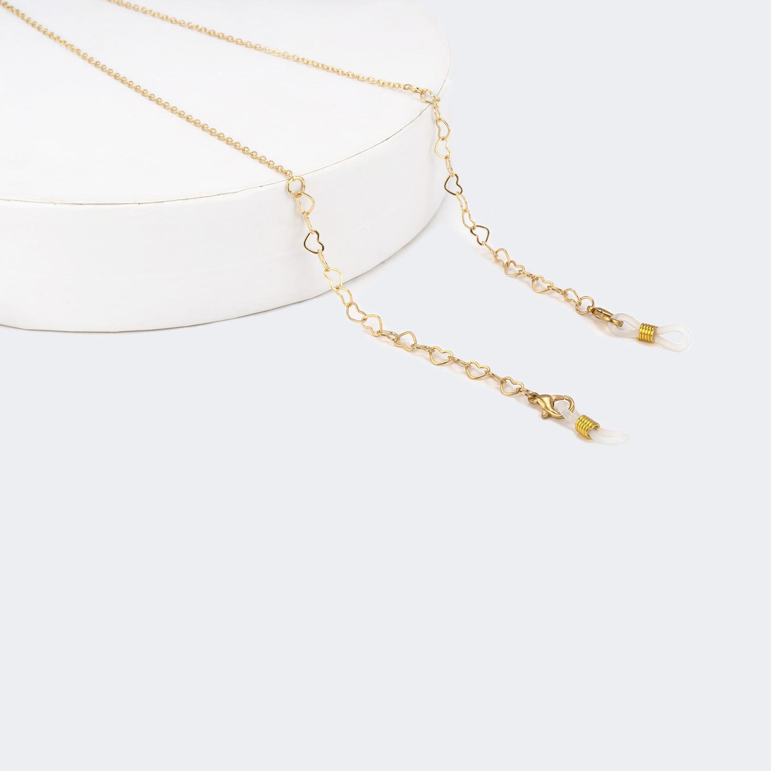 Rasha Gold Herz Brillenkette Gold
