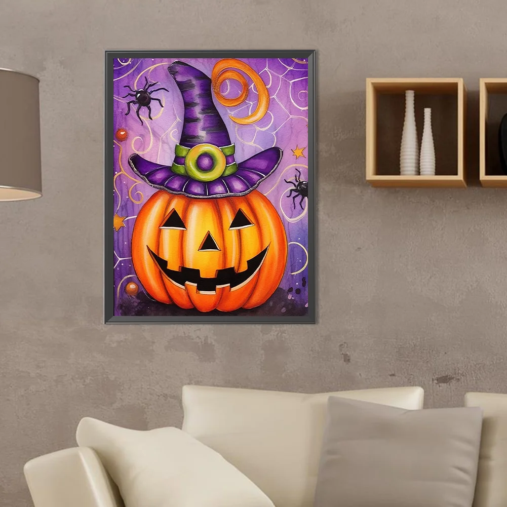 Diamond Painting - Full Round Drill - Halloween Pumpkin(Canvas|30*40cm)