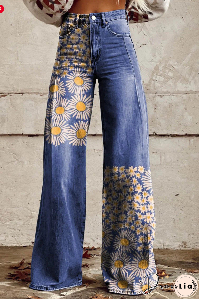 Skinny colorful flowered Loose Pant