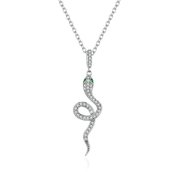 Unique Silver Snakelike Necklace