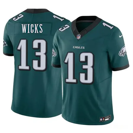 Youth Philadelphia Eagles #13 Dontayvion Wicks Green 2026 F.U.S.E. Vapor Untouchable Limited Stitched Football Jersey