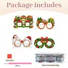 DIY Diamond Painting Christmas Glasses Frame No Lens 4pcs(Merry Christmas)