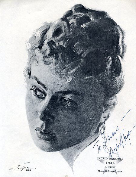 Ingrid Bergman Signed Jsa Certed 8x10 Authentic Autograph