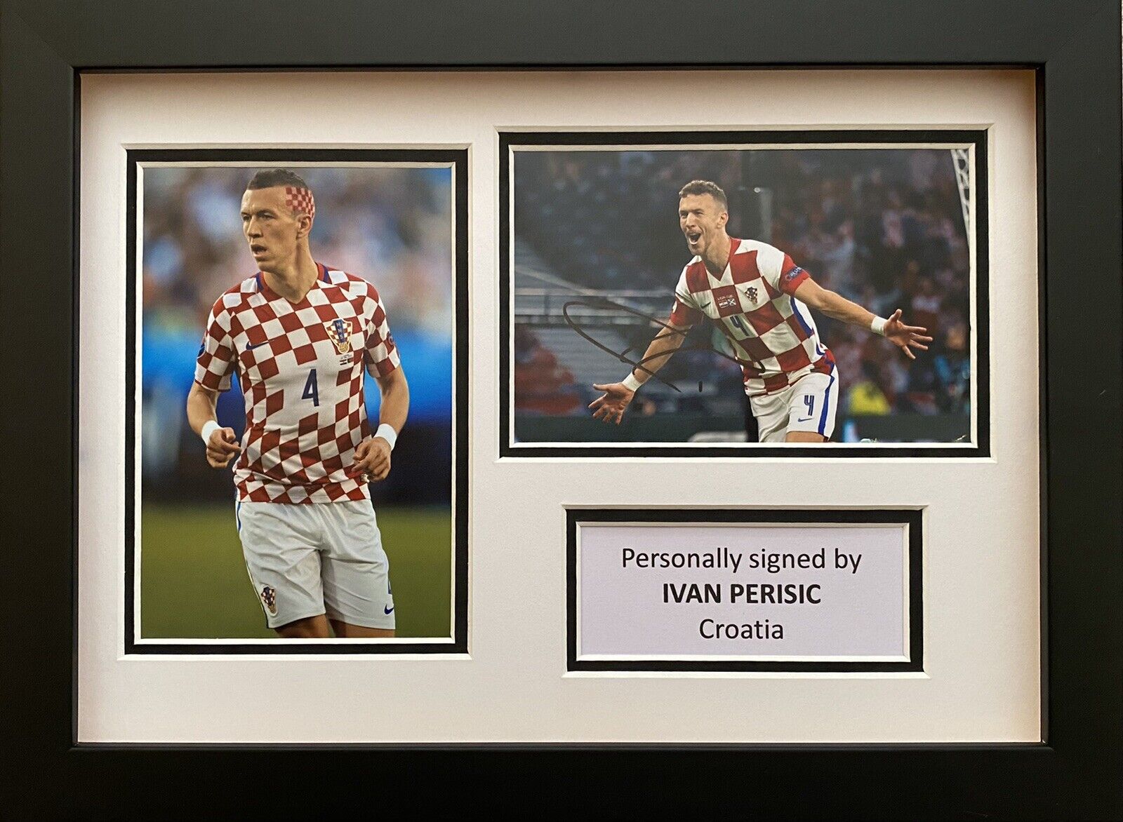 Ivan Perisic Hand Signed Croatia Photo Poster painting In A4 Frame Display