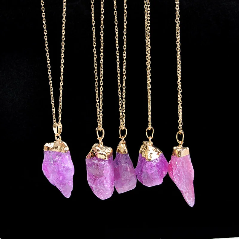 Natural crystal stone necklace 7
