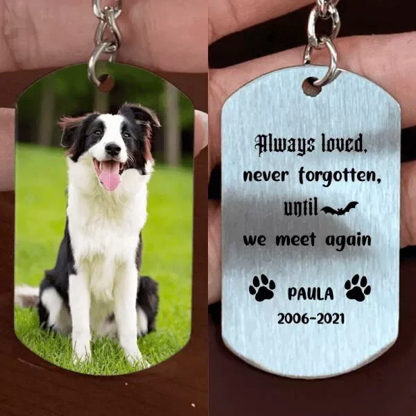 Never Forget Your Pet Memorial Keychain