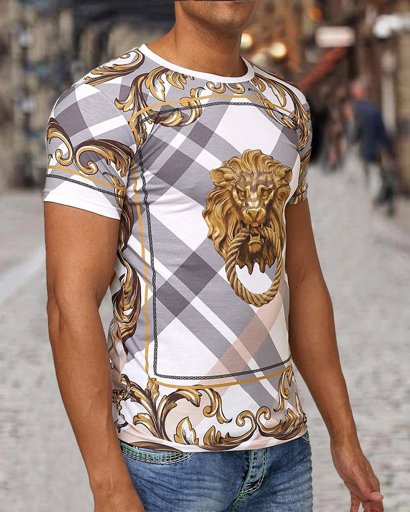 Men's Casual Printed Short Sleeve T-Shirt