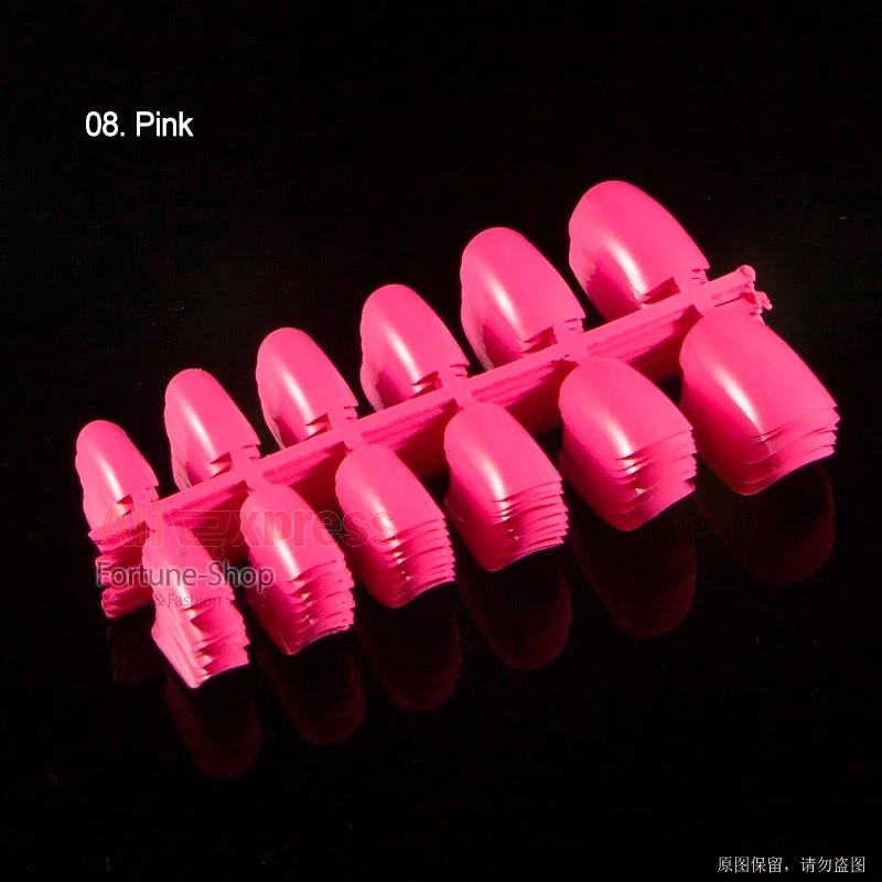 120pcs/pack 20 Colors Full Cover Nail Tips Short Design Fake Nails Square Faux Ongles Acrylic Frenc False Nails Art Tips Tools-Nail Inspo