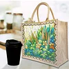 DIY Diamond Painting Linen Waterproof Handbag Shopping Storage Bag Totes Kit(with 2pcs diamond painting)