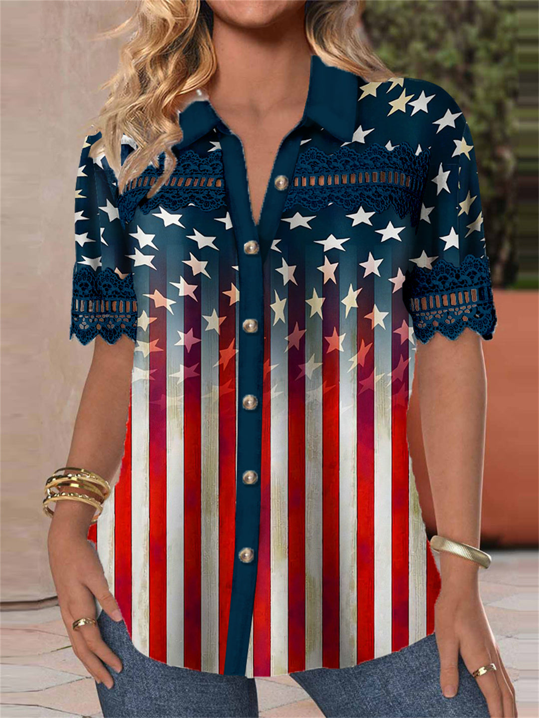 Women Half Sleeve V-neck Solid Color Dress