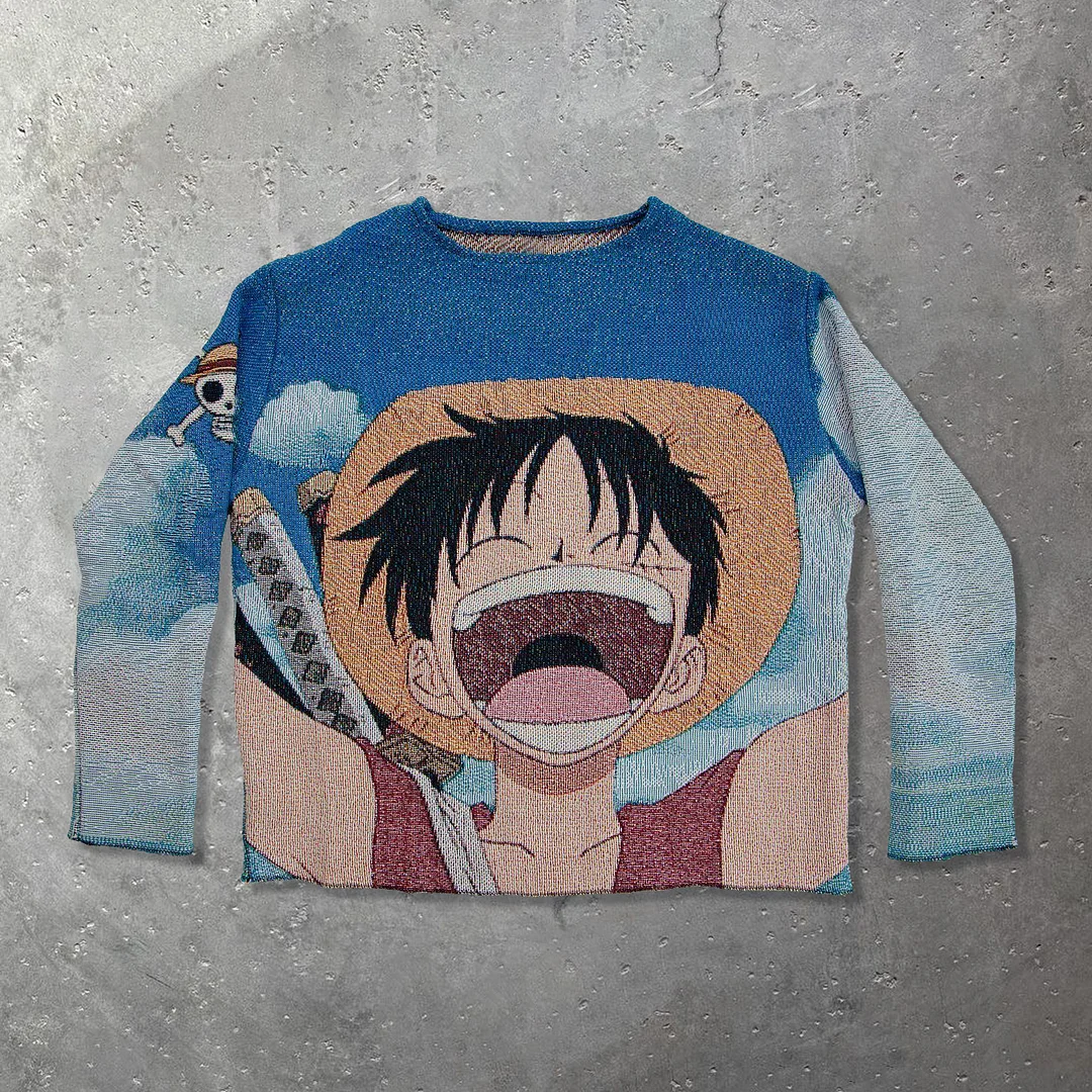 comic print tapestry street sweatshirt