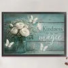 Rose Vase and Proverb-11CT Stamped Cross Stitch 60*40cm(Big Size)