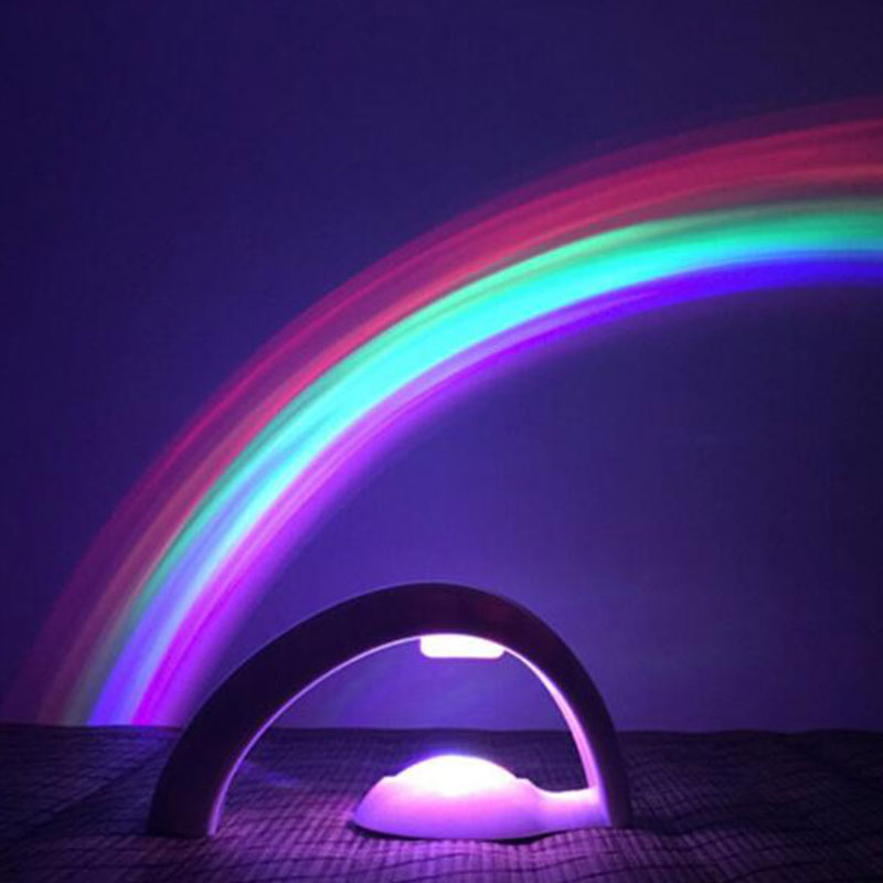 Rainbow Projector 3D LED Projection Lamp Night Colorful LED Night Light 、14413221362536236236、sdecorshop