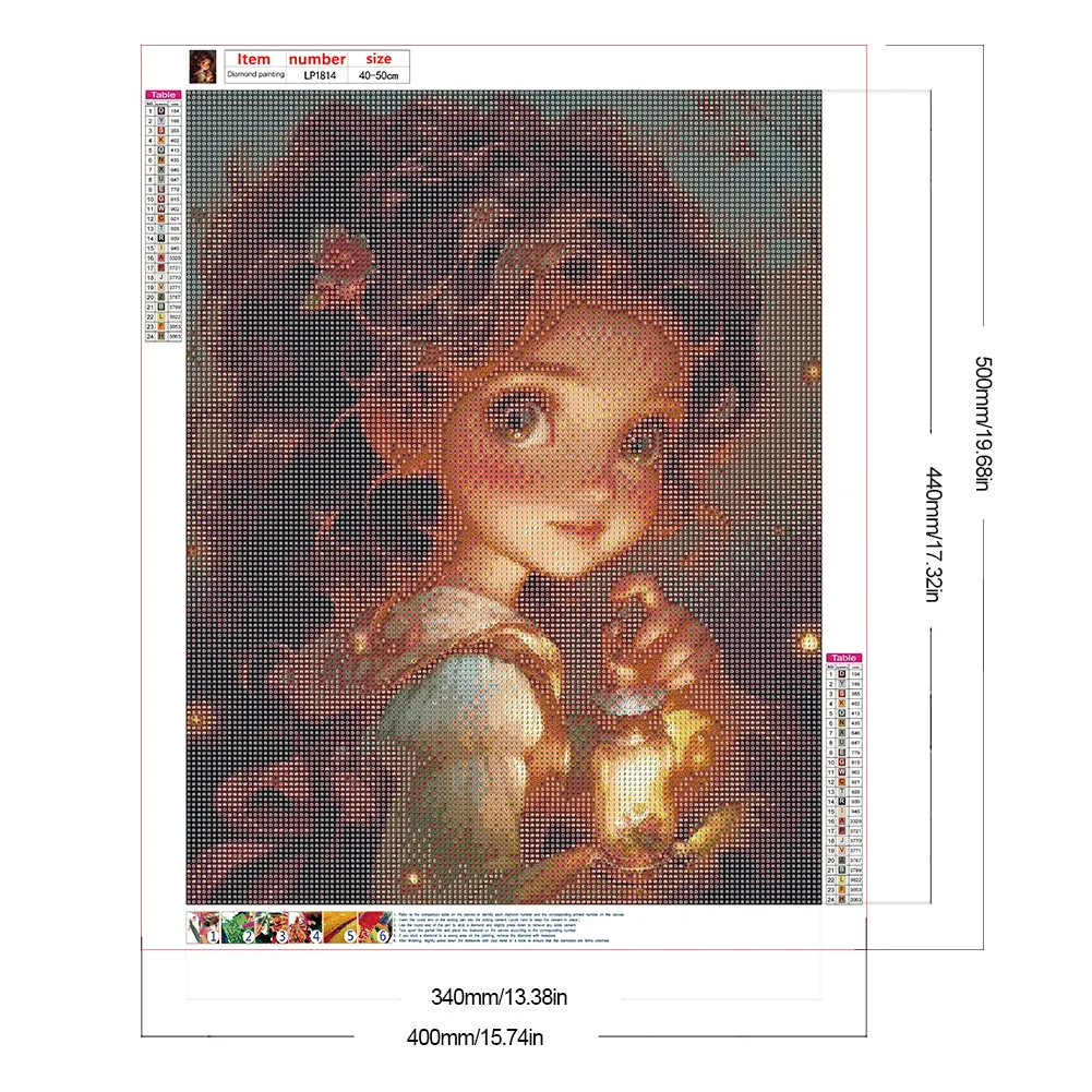 Full Round Diamond Painting 40*50cm - Sweet Girl