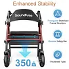 Rollator Walkers with Seat for Seniors, Foldable 8" Big Wheels All Terrain Rolling Walker, Handles and Ergonomic Seat Height Adjustable, 350 lb, FSA HSA Eligible