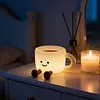 Coffee Cup Night Light Rechargeable 7 Color Changing Dimmable Warm Light with Timer Touch Control Bedside Lamp for Nursery Bedroom Gift
