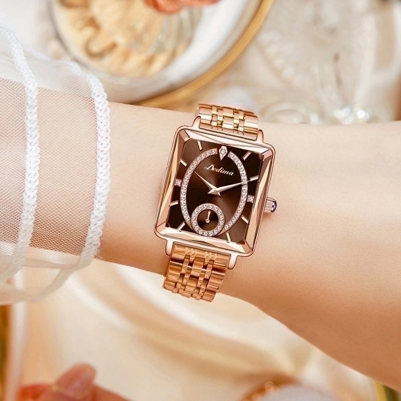 Casual Square Double Side Snaps Quartz Women’s Watches