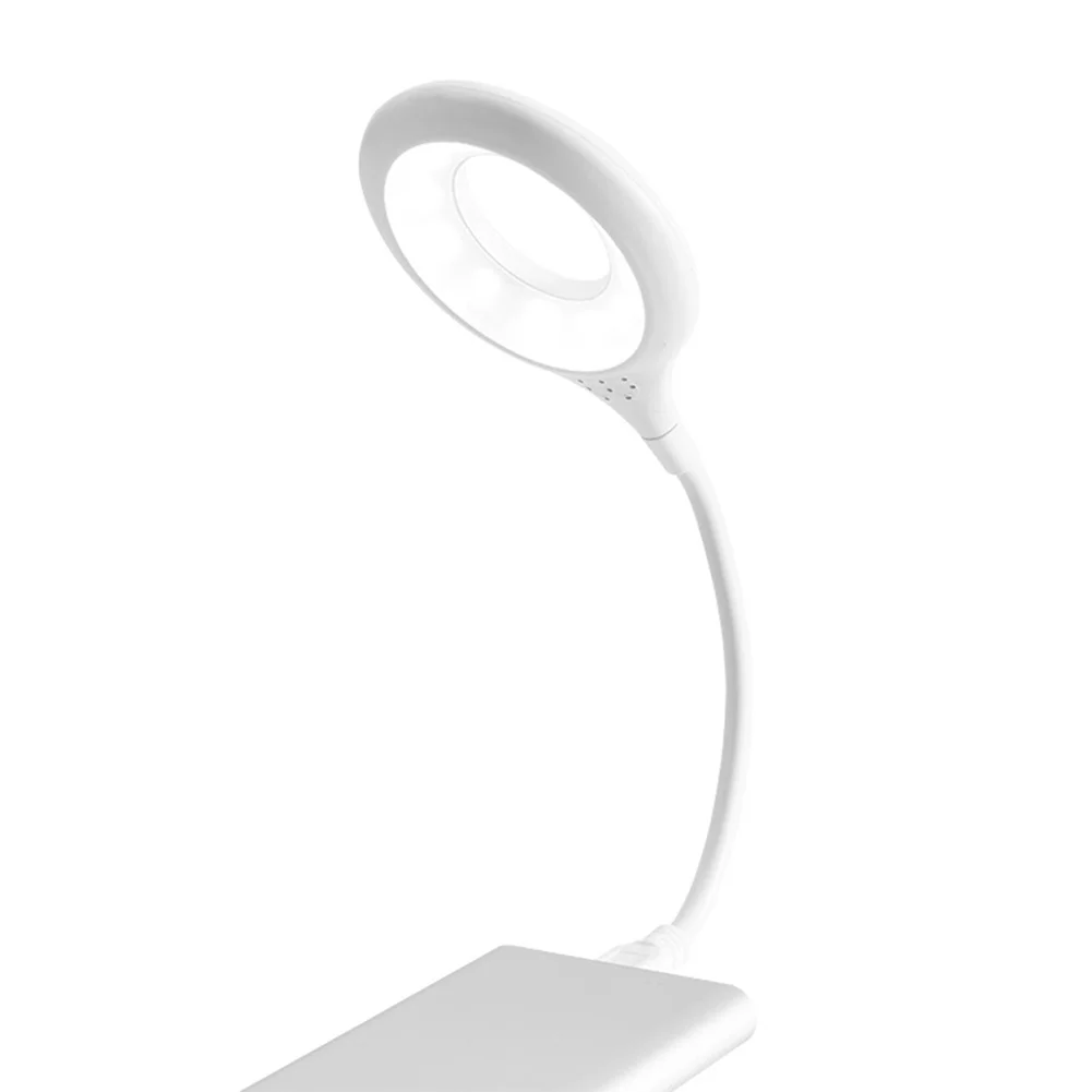 Portable Flexo Ring Lamp USB Reading Book Bedroom LED Night Light (White)