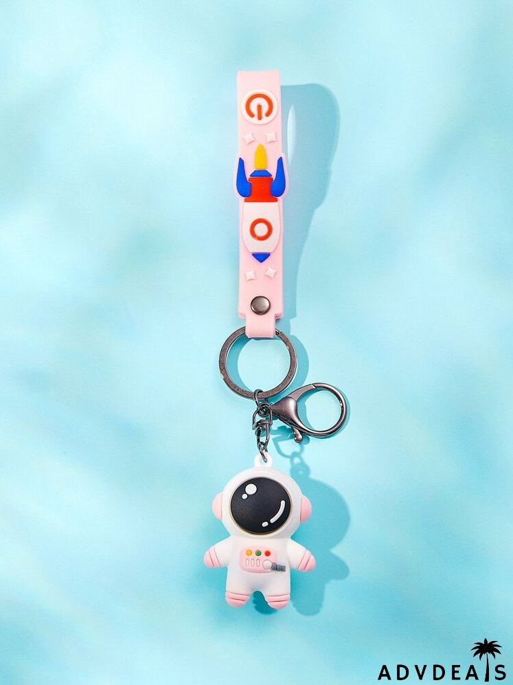Cartoon Astronaut Pendant Keychain