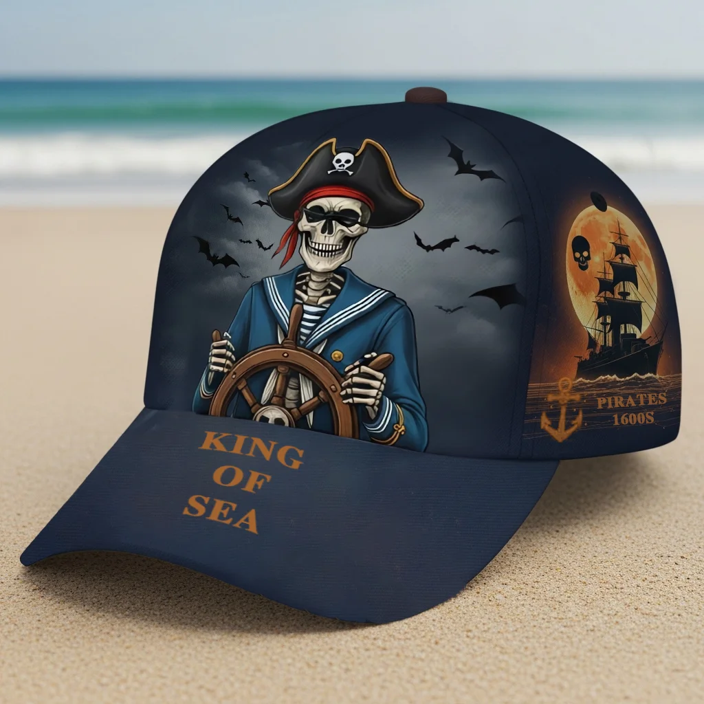 King of Caribbean Skeleton Pirate Cap