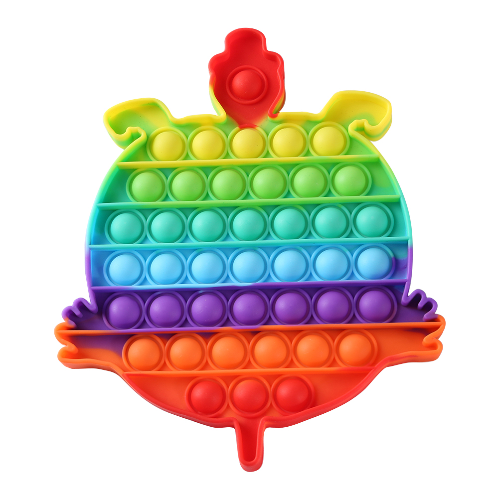 

Tortoise Rainbow Push Bubble Toys Anti-Stress for Autism Special Needs Game, 501 Original