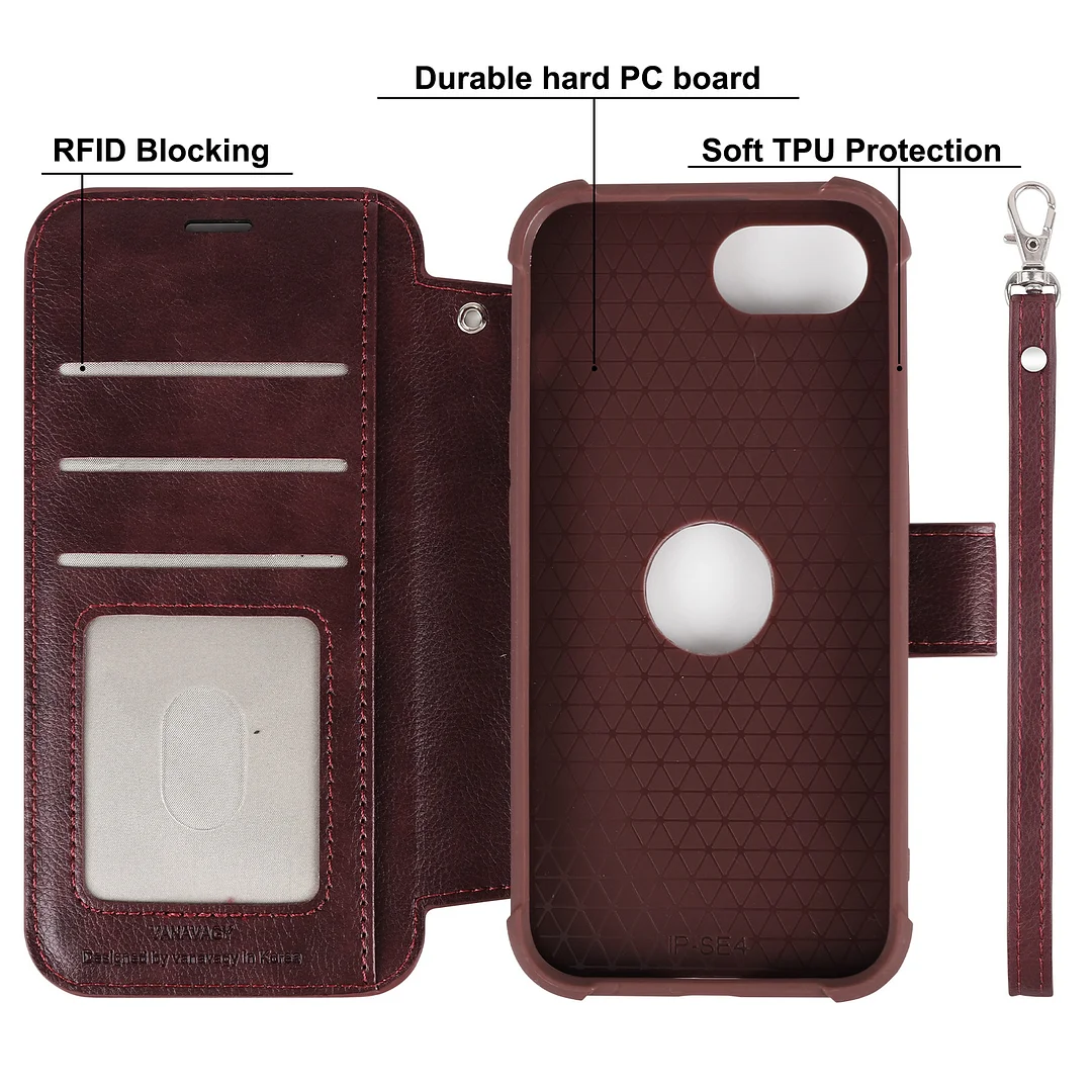 VANAVAGY Compatible for iPhone 16e Wallet Case for Magsafe Wireless Charging