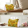(24cm)Diamond Art Tissue Box DIY PU Napkin Cover for Home(Sunflowers and mom)