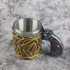 Chope &agrave; bi&egrave;re cr&eacute;ative en acier inoxydable en forme de pistolet