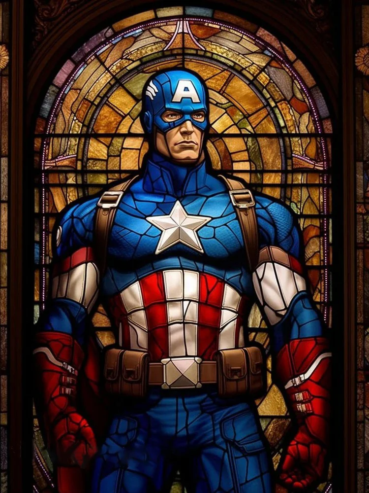Marvel Characters Glass Painting 30*40CM (Canvas) Full Round Diamond Painting gbfke