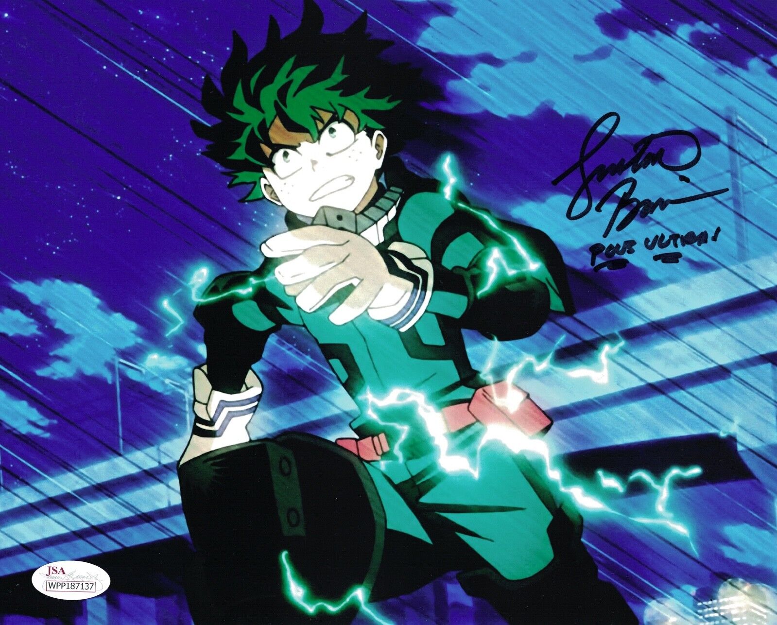 JUSTIN BRINER Signed MY HERO ACADEMIA Deku