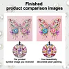 Flower Butterfly Art Diamond Painting Kit for Adults Home Decor 25x25cm With Frame