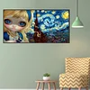Starry Sky Gir - Round AB Drills Diamond Painting(85x45cm)