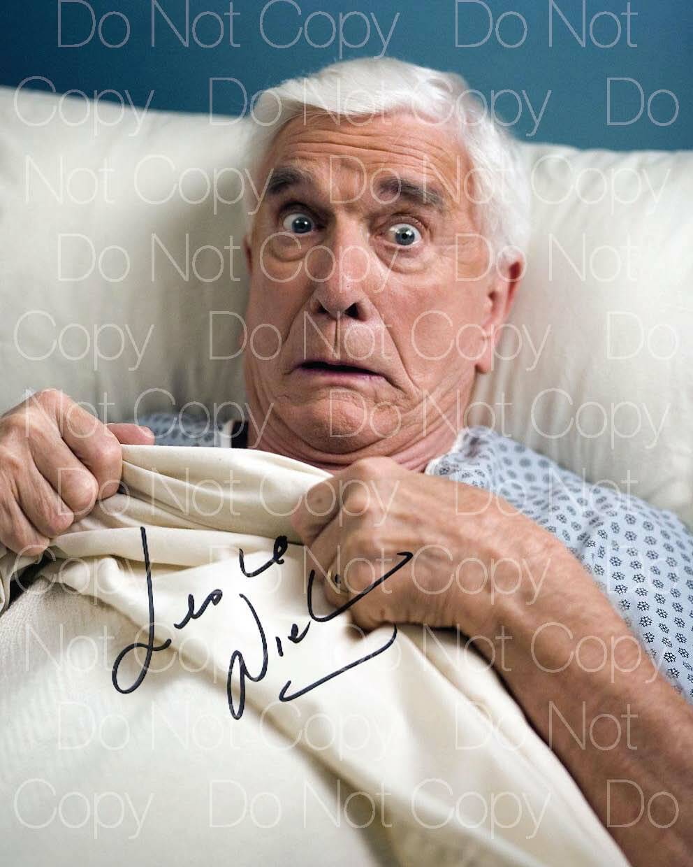 Leslie Nielsen signed 8X10 print Photo Poster painting poster picture autograph RP