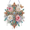 (US Only)Gorgeous Cross 2D Flat DIY Diamond Painting Set Diamond Art Pendant Wall Decor