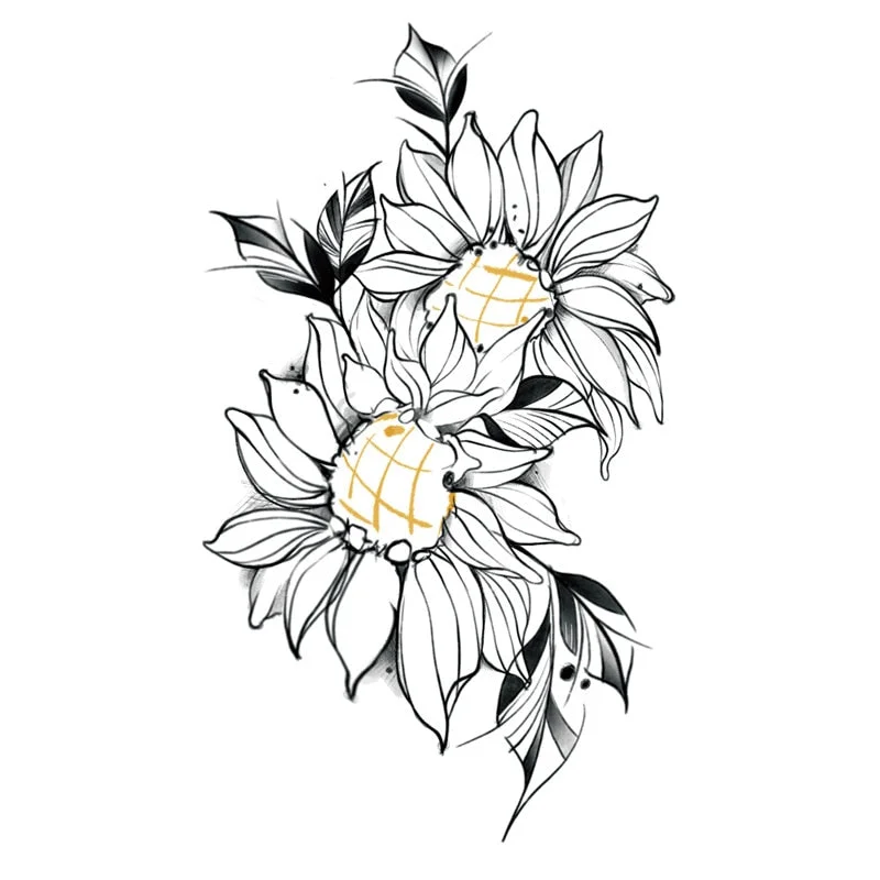 New Small Fresh Temporary Tattoo Men and Women Waterproof Feather Body Art Fake Tattoo Arm Finger Dreamcatcher Tattoo Stickers