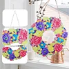 Diamond Painting Flower Wreath with Chain Art Pendant