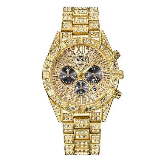 Shinning Crystal Watch Luxury Men Iced Out Watch-VESSFUL