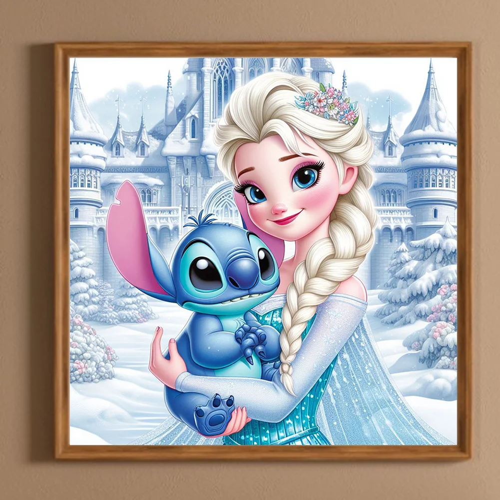Diamond Painting - Full Round Drill - Princess Elsa Stitch(Canvas|40*40cm)