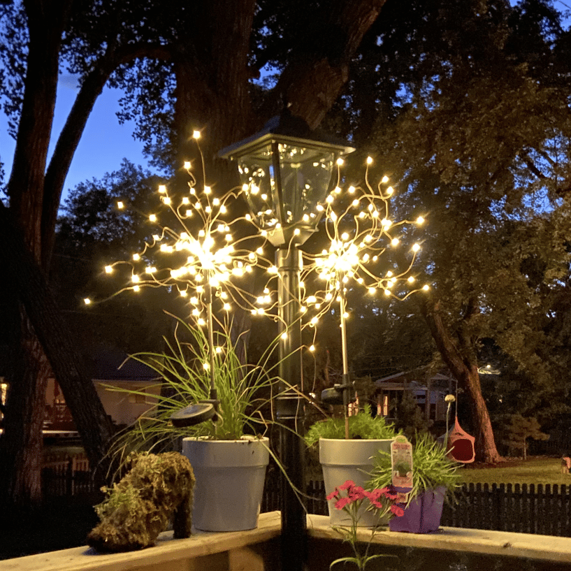 [Last Day 60% OFF]Waterproof  Solar Garden Fireworks Lamp