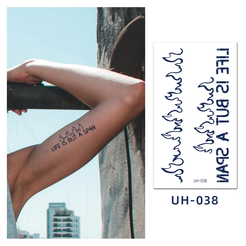 Sdrawing Stickers Semi-permanent Juice Lasting Tattoo Blue Butterfly Fake Waterproof Tattoos Temporary Women Arm Chest Body Art