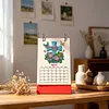 2027 New DIY Diamond Painting Flower Cross Desk Calendar Set 12-Month Flip Calendar Design Monthly Planner Office Desktop Decor