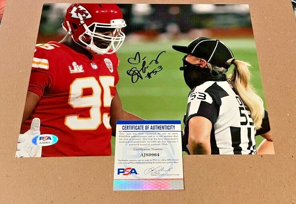 NFL REFEREE SARAH THOMAS AUTOGRAPHED 8X10 Photo Poster painting PSA/DNA CERTIFIED NFL #2