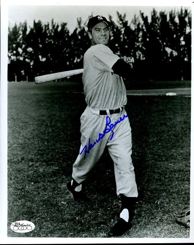 Hank Bauer Ny Signed Jsa Cert Sticker 8x10 Photo Poster painting Authenticated Autograph