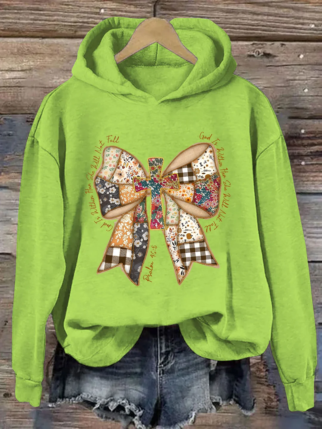 Jesus God Is Within Her Coquette Hoodie