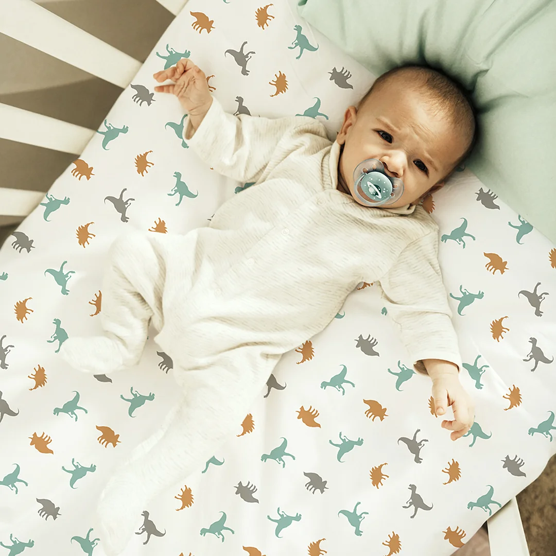 Egmao Baby Premium 100% Organic Cotton Crib Sheet - Jurassic World