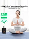 Wireless head-mounted microphone
