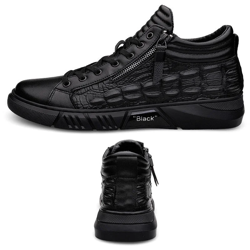 Mens Genuine Leather Casual Shoes Tenis Footwear for Men Fashion Skateboard Autumn Boots Male Flats Slip on Man Loafers Shoe