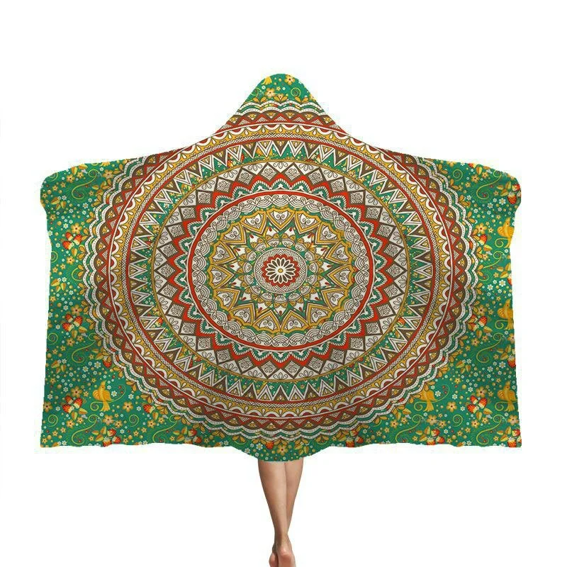 3D Printed Hooded Blanket Anime Soft Fluffy Blankets For Adults Sherpa Fleece Winter Throw Blanket Hoodie Blanket Travel Mantle